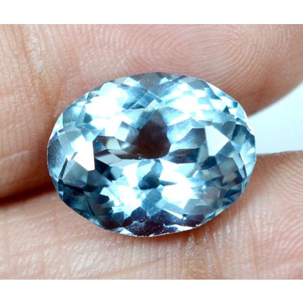 Brazilian Natural Blue Aquamarine 8.40 Ct Oval Loose Gemstone