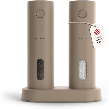 LARS NYSØM Electric Salt and Pepper Grinder Set I Automatic Salt and Pepper Mill