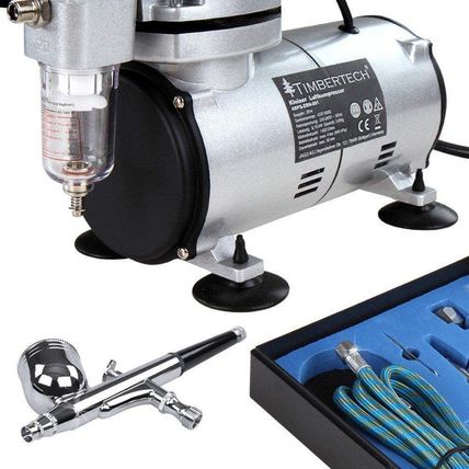 TIMBERTECH Airbrush Kit with Compressor, Multi-Purpose Airbrush Compressor Set,