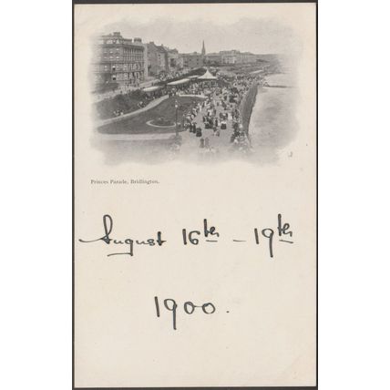 Princes Parade, Bridlington, Yorkshire, 1900 - Postcard