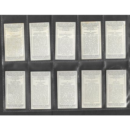 PLAYERS - 4 Complete Sets Aircraft and Motor Cars.