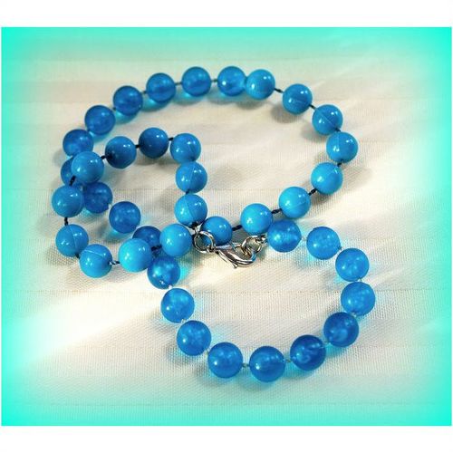 Pre Loved Necklace Two Style Cyan Coloured Beads Jewellery 1751
