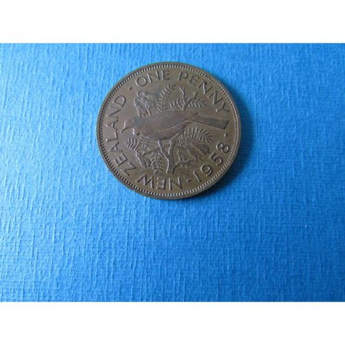 1958 QUEEN ELIZABETH II NEW ZEALAND ONE PENNY FREE POST. AAY