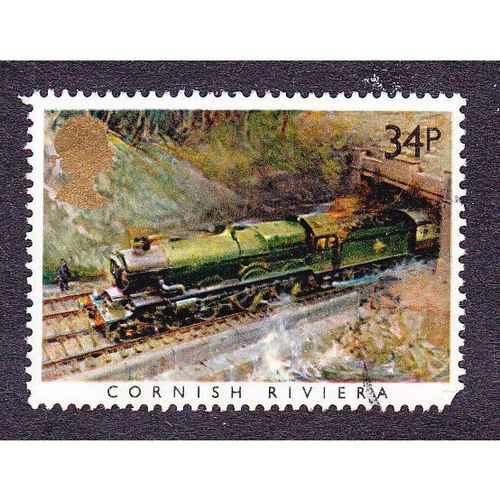 1985 Famous Trains. 34p Value. Cornish Riviera. Fine Used