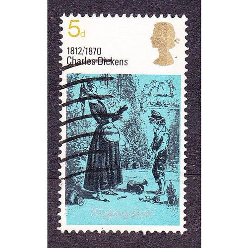 1970 Literary Anniversaries. 5d Value, Charles Dickens. Copperfield. Fine Used