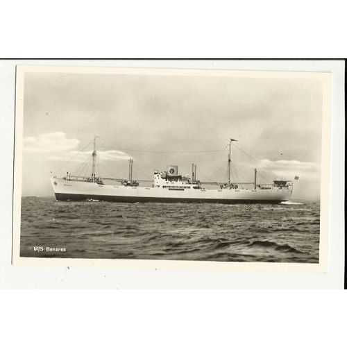 Swedish East Asia Co. MV BENARES Company Postcard