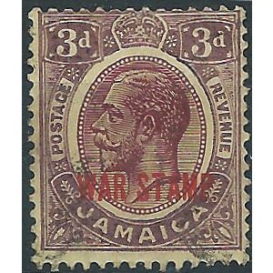 Jamaica 1919 SG77 3d Purple/Yellow WAR STAMP Fine Used . ..