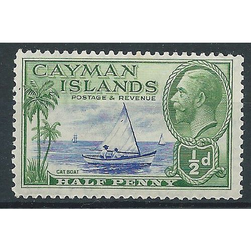 Cayman Islands 1935 SG97 1/2d Ultramarine & Yellow-Green Mounted Mint . ..