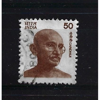 India.SG1073 50p Gandhi (Brown).Fine Used.June23b