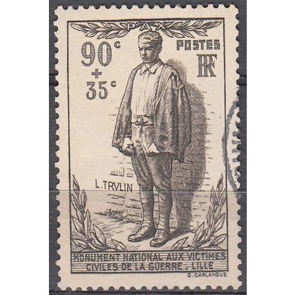 France 1939 Michel 438 O Cote (2008) 11.00 € Monument de Léon Trulin Cachet rond