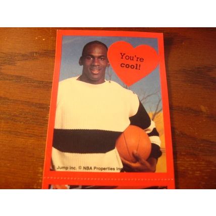 1991 Jump Inc., Valentines Cards, 2-Cards, MICHAEL JORDAN, w/Envelopes, RARE!!