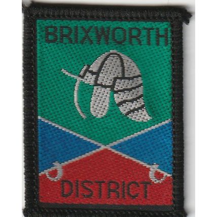 Scout Badge UK - Brixworth - Black Back (BY44)