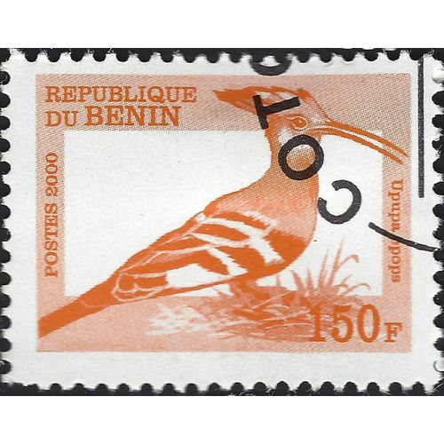 BENIN, BIRD, Hoopoe, Upupa epops, orange 2000, 150F