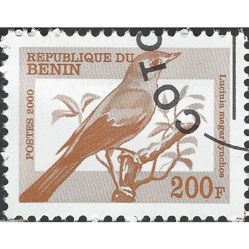 BENIN, BIRD, Nightingale, Lucinia megarhynchos, brown 2000, 200F