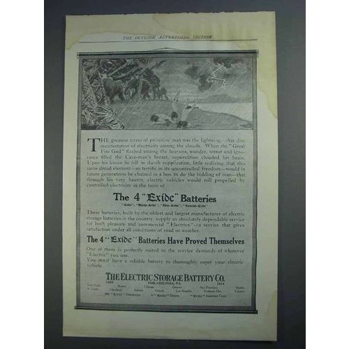 1914 Electric Storage Battery Exide Batteries Ad