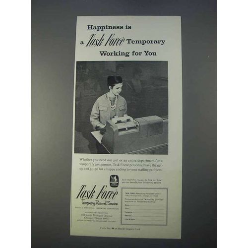 1966 Task Force Temporary Personnel Service Ad