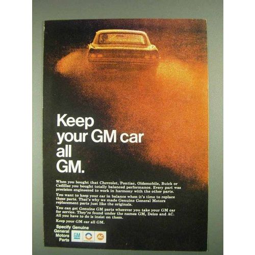 1967 GM General Motors Ad - Keep GM Car All GM