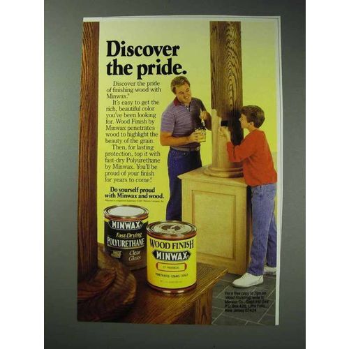 1988 Minwax Wood Finish, Polyurethane Ad - Pride
