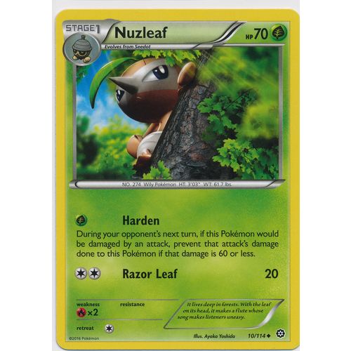Pokemon XY Steam Siege 10/114 Nuzleaf