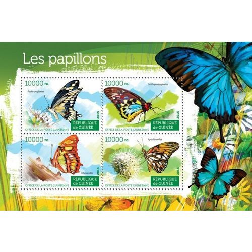 GUINEA 2015 SHEET MNH BUTTERFLIES PAPILLONS SCHMETTERLINGEN MARIPOSAS 3