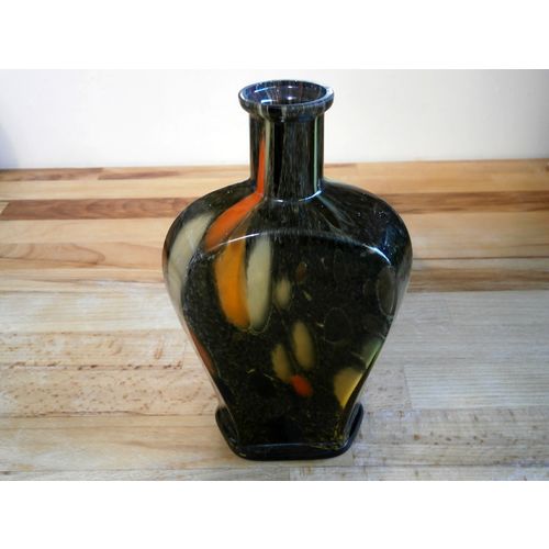 Italian Azzurra Maestri Vetrai Vintalease Art Glass Bottle Vase