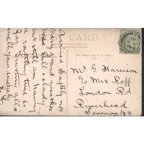 Antique Valentine's PC 1907 - All Saints Church, Plumstead, London