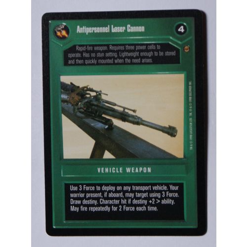 Star Wars CCG: Jabba's Palace Limited # Antipersonnel Laser Cannon (A) 1998 dark