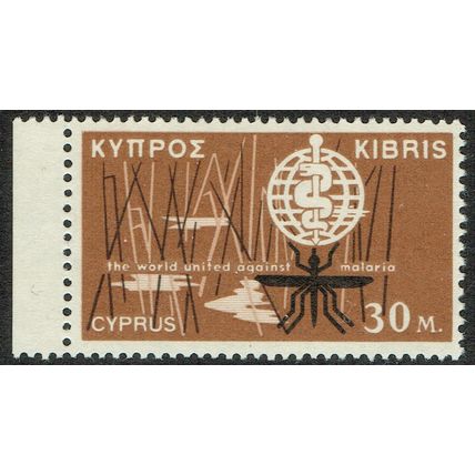 Cyprus 1962 Malaria Eradication 30m Black and Brown SG210 UM