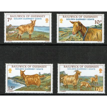 Guernsey 1980 Golden Guernsey Goats set 4v SG217-220 UM