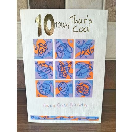10th birthday card - 10 Today That's Cool - 010