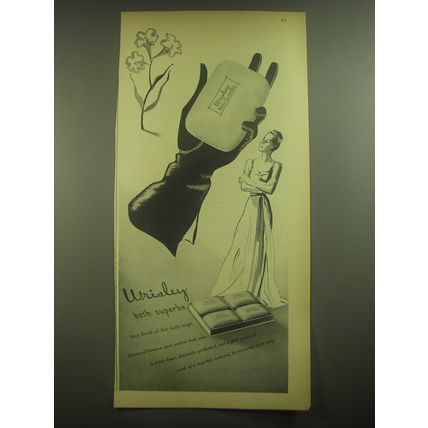 1945 Wrisley Bath Soap Advertisement - Wrisley bath superbe