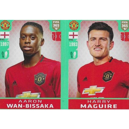 Panini's FIFA 365 2020 (Blue) Sticker: No.58 - Wan-Bissaka & Maguire