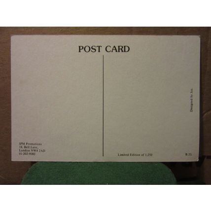 BLOOMSBURY POSTCARD FAIR, 1989 unused postcard a young lady