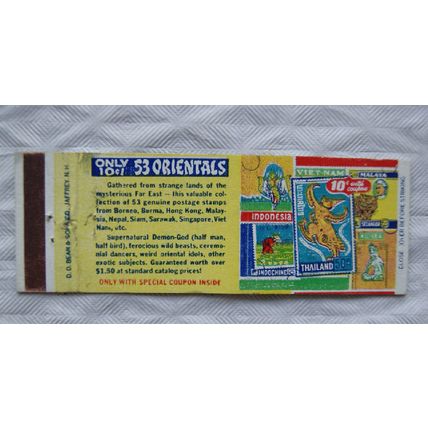 vintage Matchbook cover Jamestown Stamp Co 53 Orientals