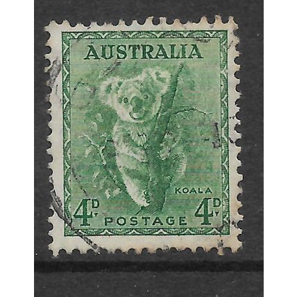 AUSTRALIA 1942 4d KOALA GREEN SG 188 FINE USED#2