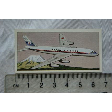 1962 Lyons Tea card Wings Across the World No. 17 Douglas DC-8, USA