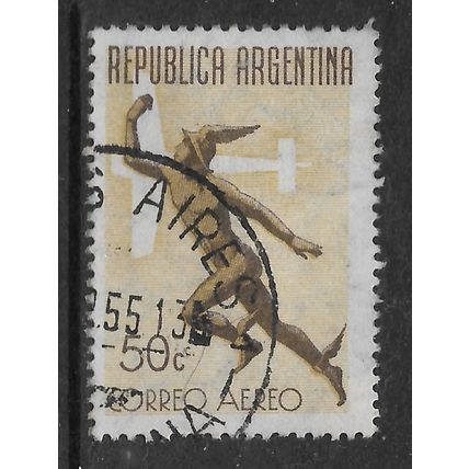 ARGENTINA REP 1940 AIR 50c BROWN MERCURY SG 690 FINE USED