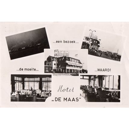 Hotel De Maas Holland Vlaardingen Real Photo Old Postcard