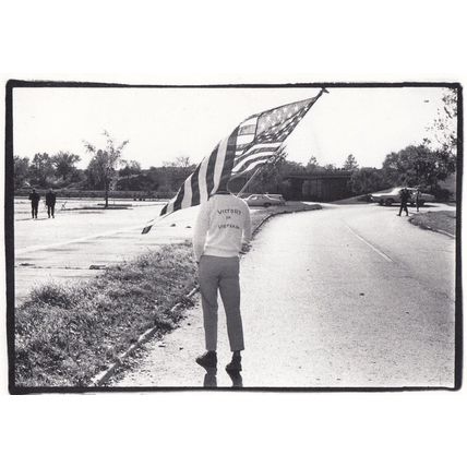 Elliott Landy Washington 1968 American Flag Victory March USA Photo Postcard