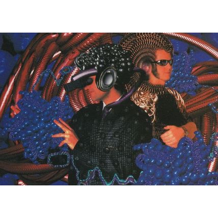 Imaginary Mutations In Virtual Reality Organic PC Art Postcard
