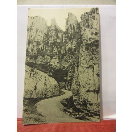 CASTLE ROCK, CHEDDAR GORGE, SOMERSET unused antique postcard by G R Hill =