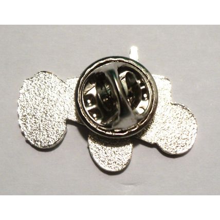 Little Grey Vintage Farm Tractor Metal Enamel Badge 25mm NEW
