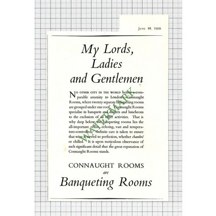 Connaught Rooms London Small Advert - 1950 Cutting