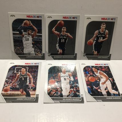 2018-19 NBA Hoops 6 San Antonio Spurs NBA Basketball Cards