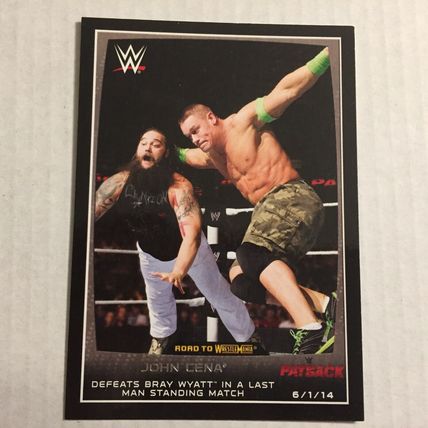Two 2015 Topps WWE John Cena Cards Trading Cards