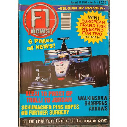 F1 News magazine. Issue No. 14, August 21 1999
