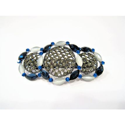 Blue crystal hair barrette clip bridal clip bridal barrette gothic hair clip