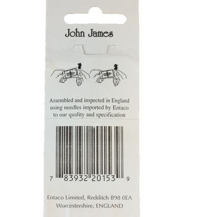 John James size 10 x4 beading needles made in UK John James Finest Quality