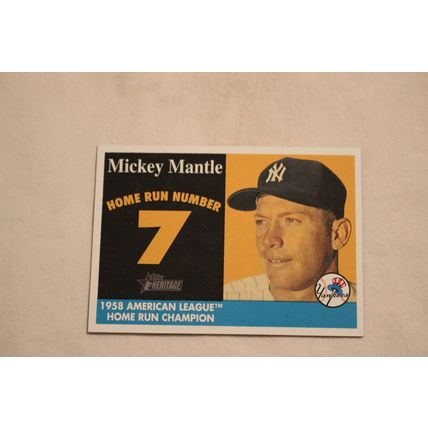 Mickey Mantle 2007 Topps Hertitage 1958 AMERICAN LEAGUE HOME RUN CHAMPION #7