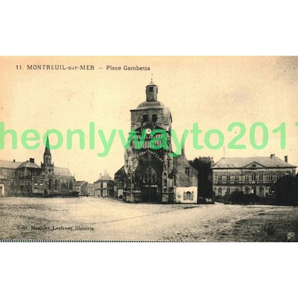 Montreuil-sur-Mer, Place Gambetta, France, Postcard, 1900/10s